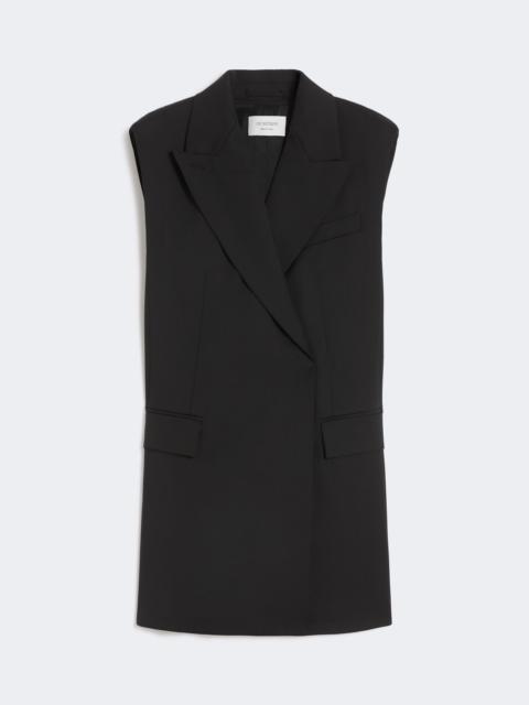 Sportmax ALBERO Sleeveless stretch wool blazer - BLACK