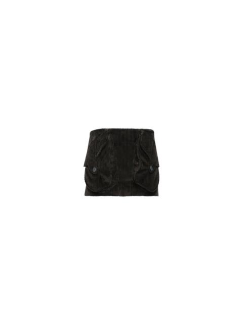 VAQUERA Corduroy Cargo Mini Skirt