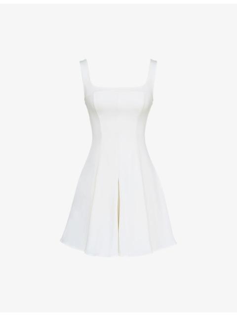House of CB Amelie Square-neck Stretch-Crepe Mini Dress