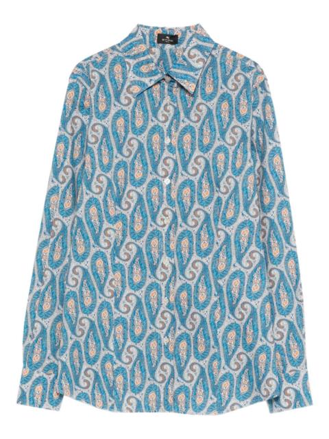 Etro paisley collared shirt