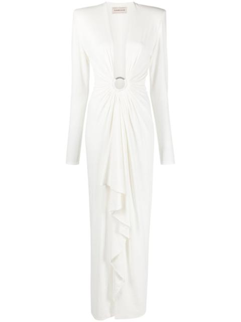 ALEXANDRE VAUTHIER plunge-neck draped gown