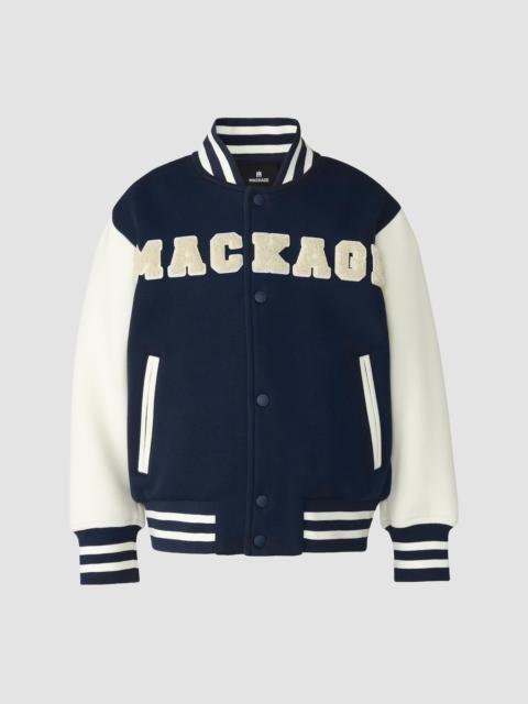 MACKAGE Boy's Little Boy's Nels Chenille Logo Varsity Jacket - Marine Blue