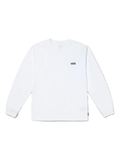 Vans Logo Classic Crew Long Sleeve T-shirt 'White' VN000FE1WHT