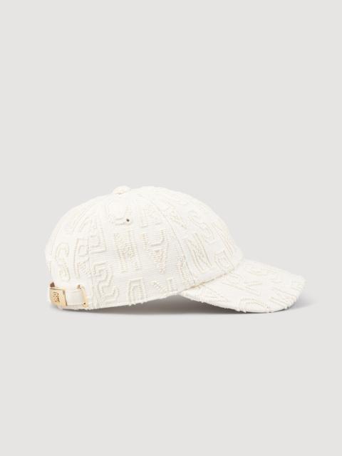 Sandro Cloth cap with embroidered letters