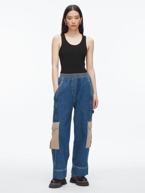 3.1 Phillip Lim Patchwork Denim Pull On Pants
