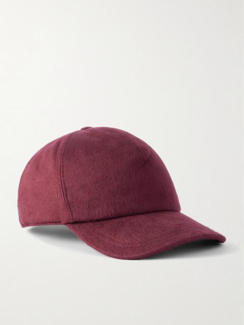 GABRIELA HEARST Zed Brushed-silk And Cashmere-blend Baseball Cap