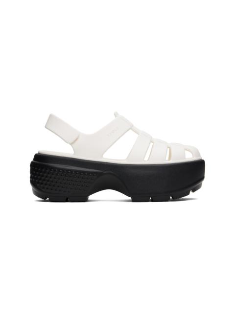 crocs Off-White Stomp Fisherman Sandals