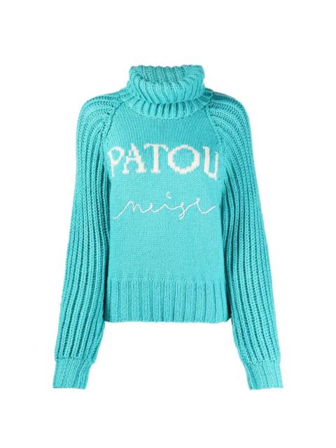 PATOU intarsia-knit logo jumper