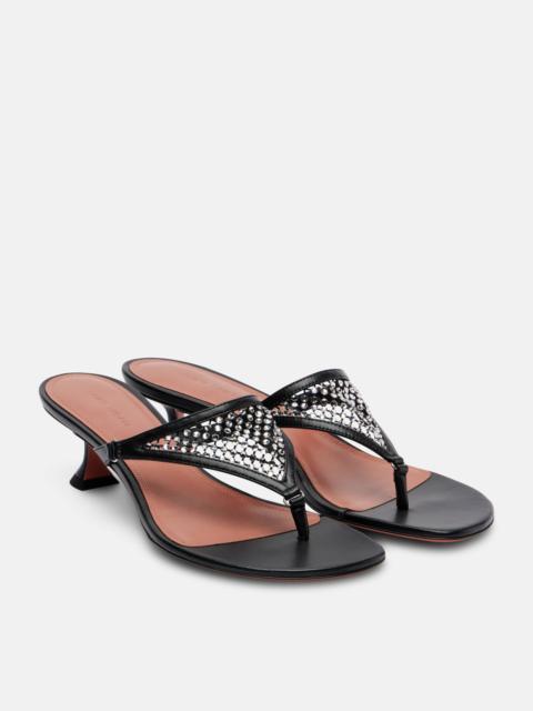 Amina Muaddi Cameron 45 crystal-embellished thong sandals
