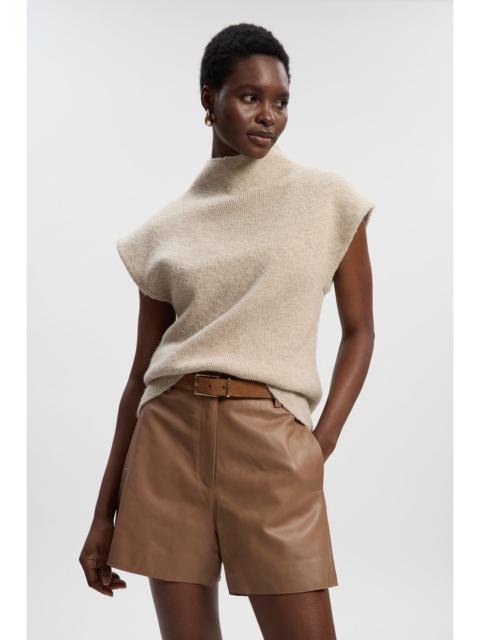 KAREN MILLEN Leather Tailored Shorts