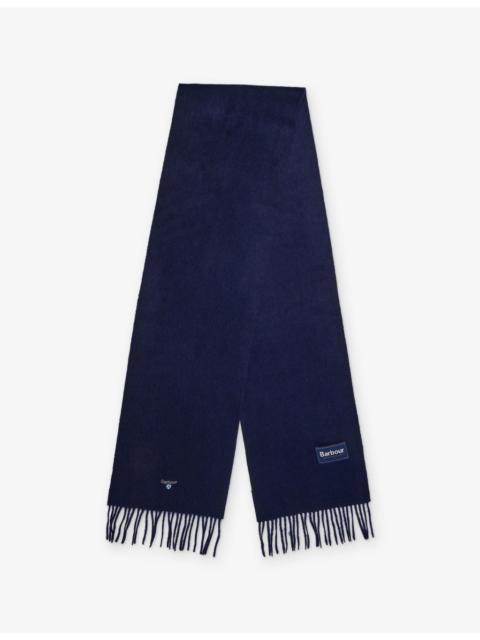 Barbour Plain Fringed Wool Scarf
