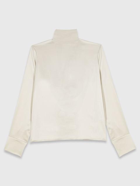 maje Satin blouse with draped back