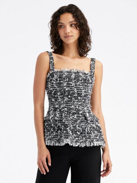 Oscar de la Renta EYELASH TWEED BLOUSE