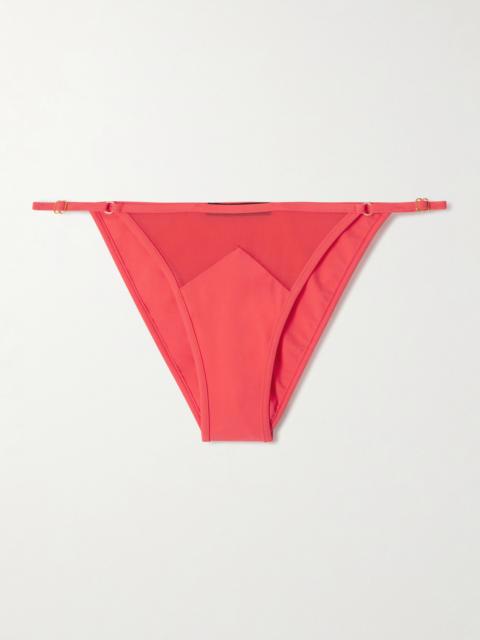 KIKI DE MONTPARNASSE Peep Show Mesh-trimmed Bikini Brief