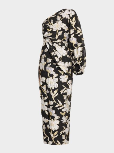 MILLY Cher Floral Jacquard Maxi Dress