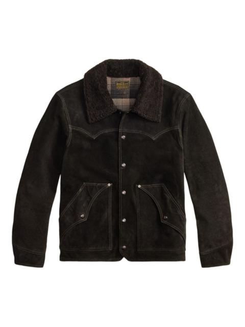 fur-collar leather jacket