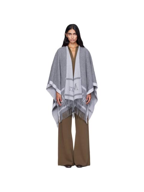 Max Mara Gray Hildestole Scarf