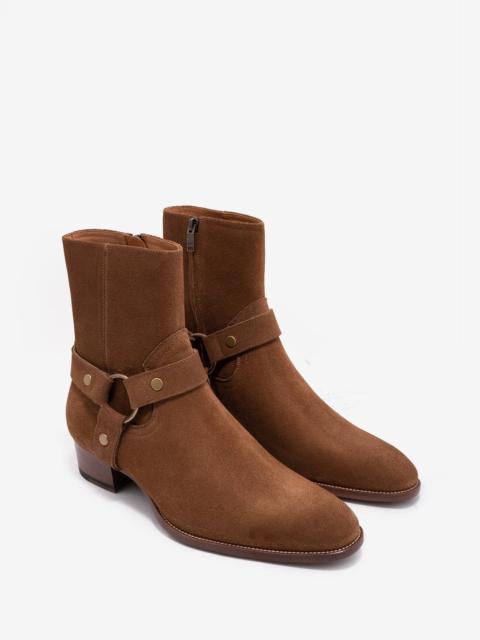 SAINT LAURENT Saint Laurent Brown Wyatt 40 Harness Boots