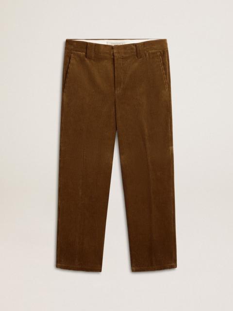 Men's dark olive corduroy pants