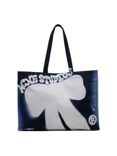 Acne Studios Navy Logo Shopper Tote