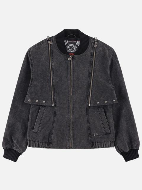EVISU Kamon Studded Detachable Sleeves Jacket