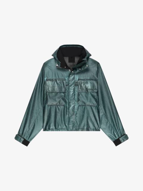 Givenchy CROPPED PARKA IN REFLECTIVE TECHNICAL FABRIC