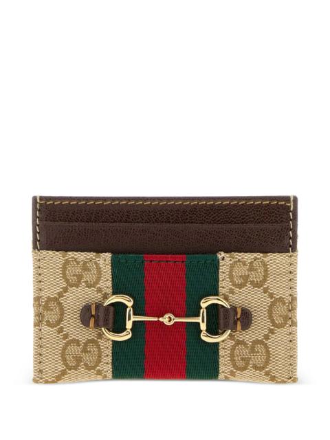 GUCCI Gucci Horsebit Web-stripe Card Holder