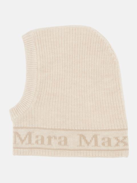Max Mara Gong logo wool ski mask