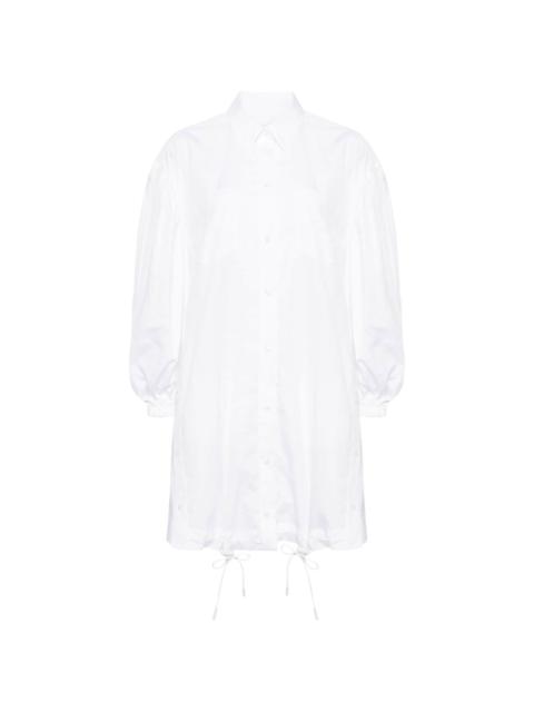 button placket trapeze shirt dress