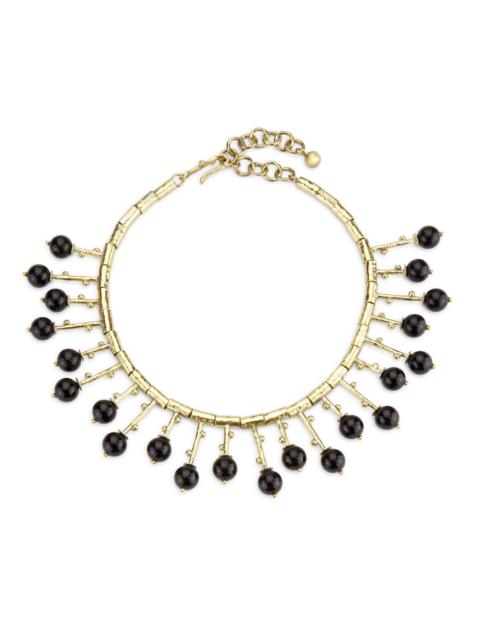 ULLA JOHNSON Women's Nayeli Goldtone & Black Onyx Necklace - Malachite