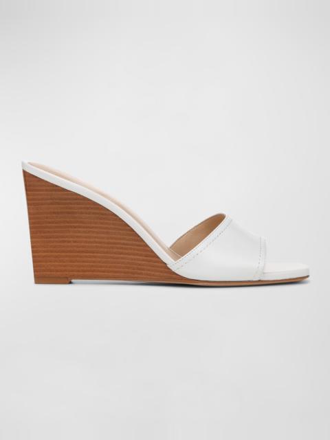 VERONICA BEARD Ellen Leather Wedge Slide Sandals
