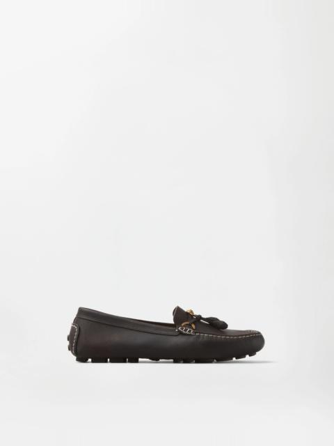 VERSACE Robin Suede Driver Shoes