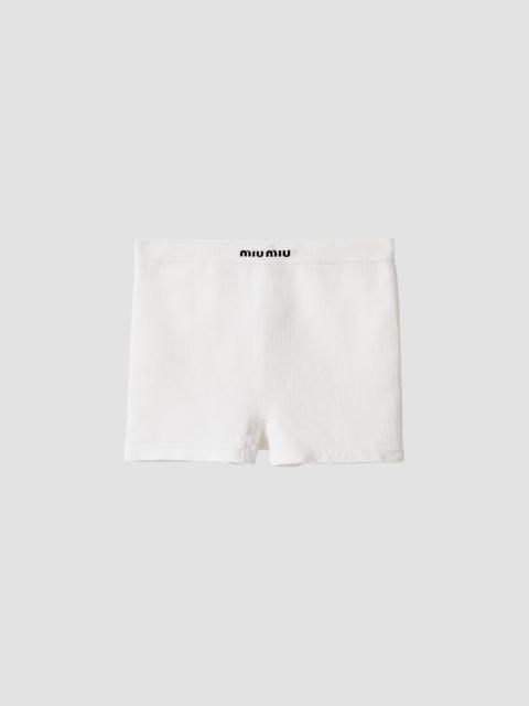 Miu Miu Women's Seamless Boxer Shorts - White