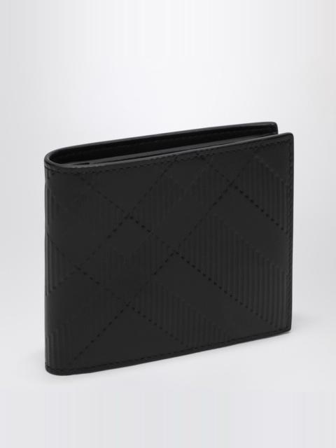 Burberry Black leather bi-fold wallet Check