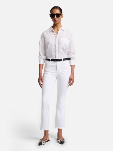 7 For All Mankind Slim Illusion High Waist Slim Kick in Luxe White