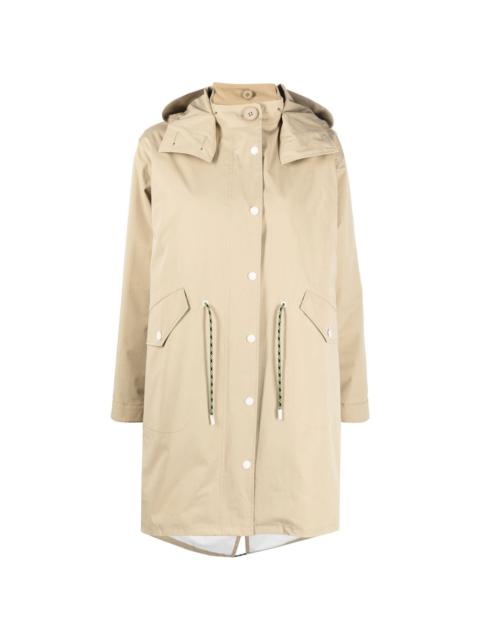 drawstring waist raincoat