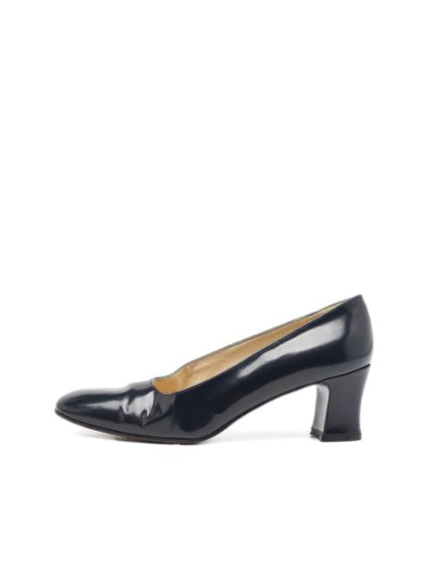 Stuart Weitzman patent leather block-heel pumps
