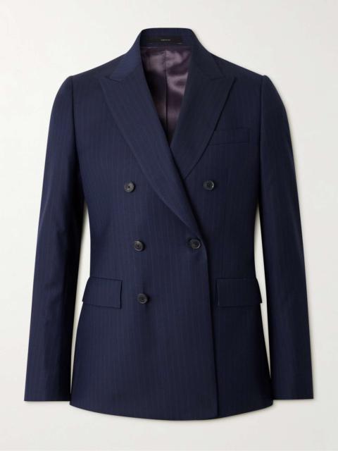 Paul Smith Double-Breasted Pinstriped Wool Suit Jacket