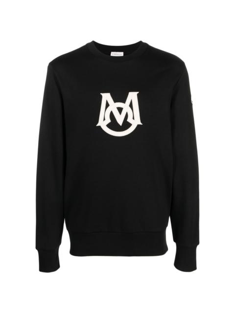 logo-patch knitted sweatshirt