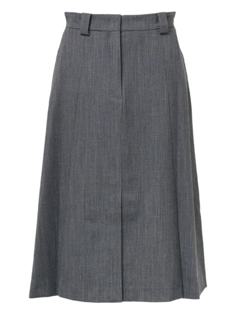 N°21 pleated-detail midi skirt