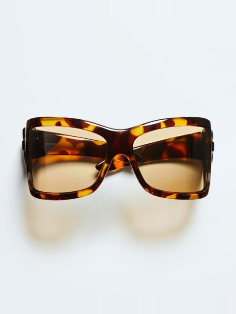 Bottega Veneta BV1528S Intrecciato Wraparound Sunglasses