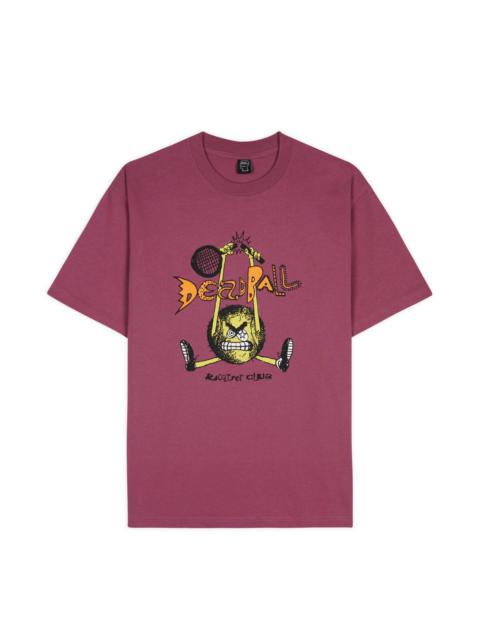BRAIN DEAD Deadball Racquet Club T-shirt - Raspberry