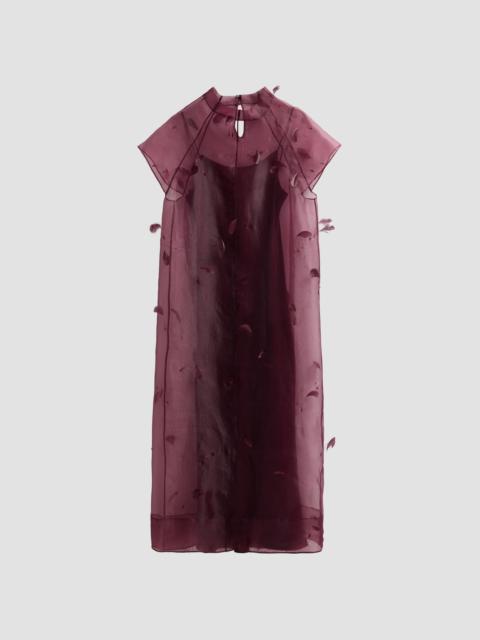 SIMKHAI Women's Pauline Embellished Semi-Sheer A-Line Midi Dress - Dark Orchid