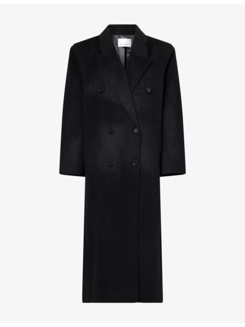 The Frankie Shop Gaia Double-Breasted Wool-Blend Coat