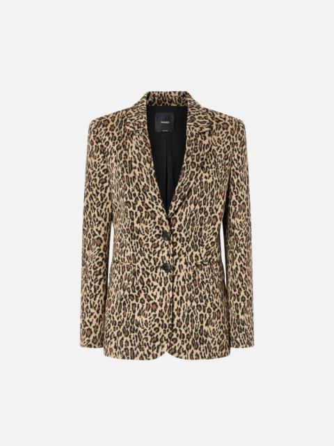 PINKO SINGLE-BREASTED BLAZER WITH SPOTTED PATTERN