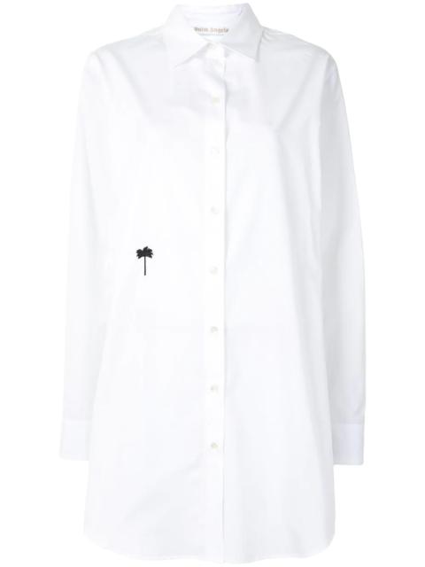 Palm Angels palm-tree motif long-line shirt