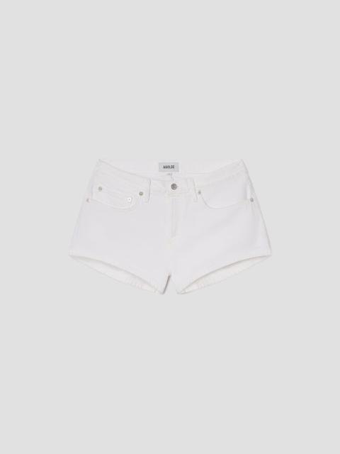 AGOLDE LOW RISE PARKER SHORT IN MARSHMALLOW