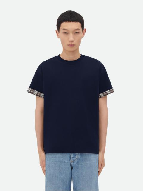 Bottega Veneta Double Layer Checked Cotton T-Shirt