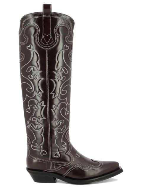 GANNI Cowboy Boots Stivali & Stivaletti Bordeaux