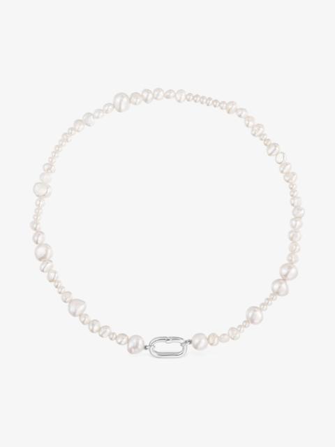 TOUS Choker with cultured pearls and silver ring Hold Oval
